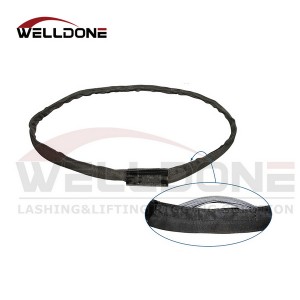 Black Endless Soft Steel Core Stage Rigging Wire Rope Round Sling with Aircraft Cable Inside