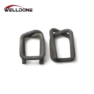 Galvanized / Phosphate Strapping Wire Buckle for Polyester Composite Cord Strap