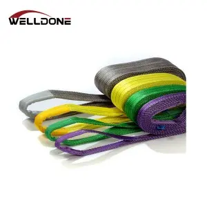 Safety Factor 8:1 Australian Standard 1-12T Polyester Flat Webbing Sling AS1353.1