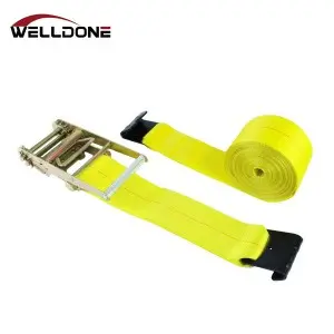 US Type 4″ Ratchet Tie Down Strap with Flat Hook WLL 6670LBS
