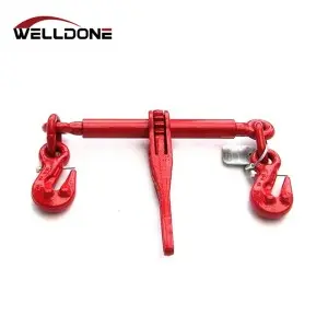 G80 Alloy Ratchet Type Load Chain Binder with Clevis Grab Hook and Pin