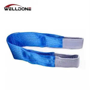 EN1492-1 WLL 8000KG 8T Polyester Flat Webbing Sling Safety Factor 7:1