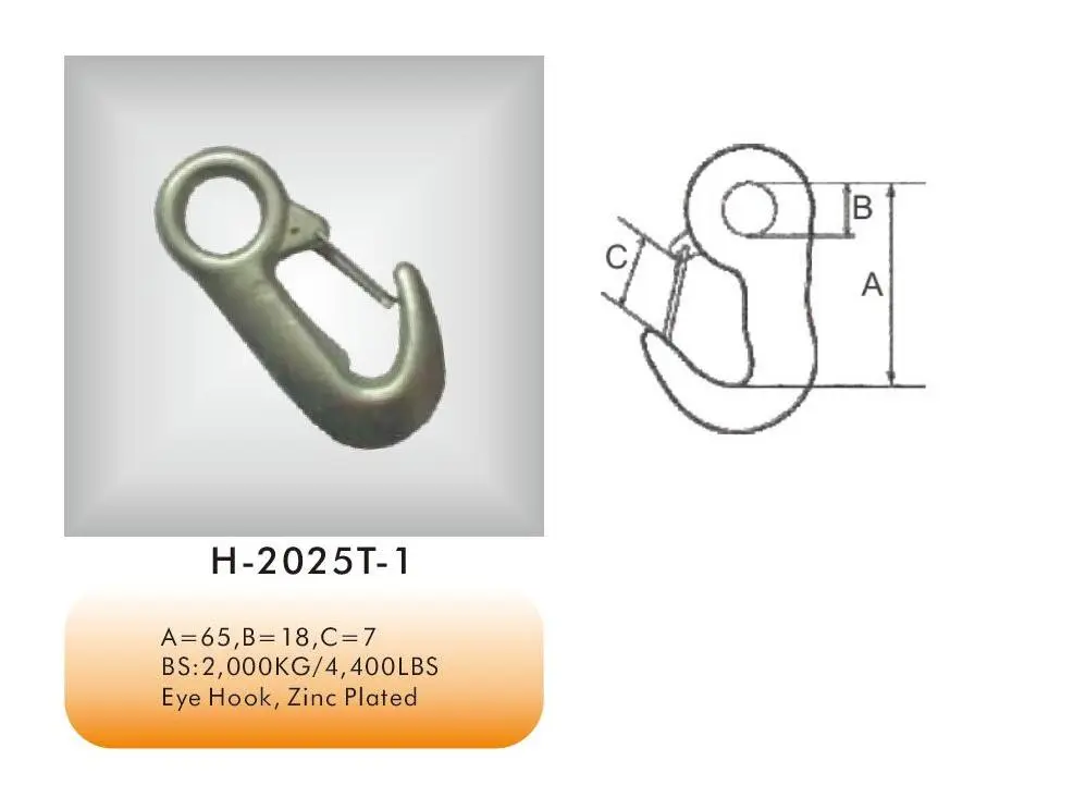 winch hook specification