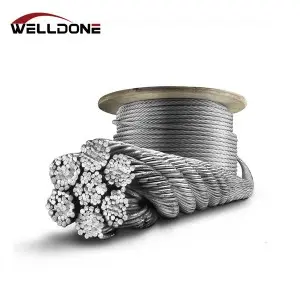 6*37+FC 6*37+IWR 6*37+IWS Galvanized Steel Wire Rope