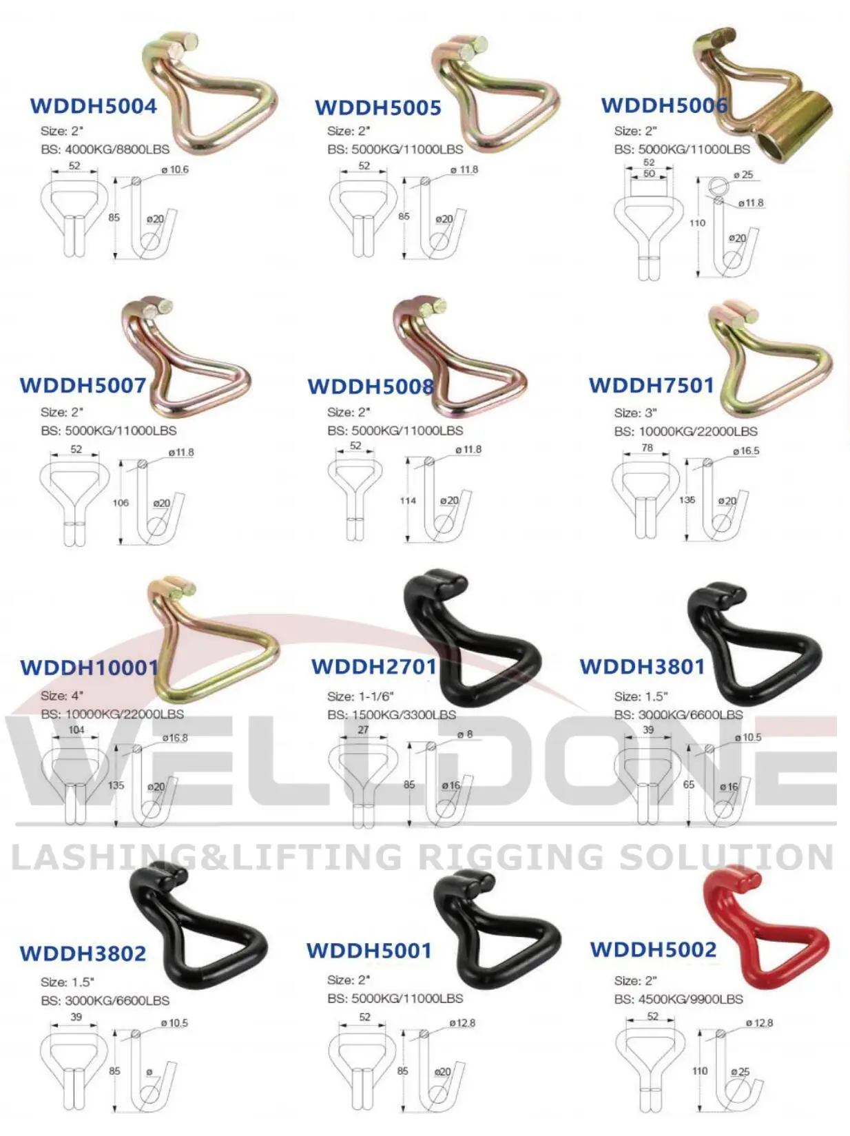 double J hook specification 1