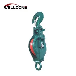 7111 Open Type Single Sheave Wire Rope Lifting Snatch Pulley Block with Hook