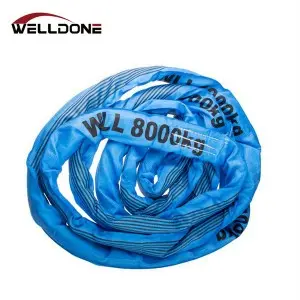 EN1492-2 WLL 8000KG 8T Polyester Endless Round Sling Safety Factor 7:1