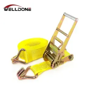 3″ 75MM 8T 10T Ratchet Tie Down Strap with Double J hook EN12195-2