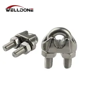 304 316 Stainless Steel JIS US Type Malleable DIN741 Wire Rope Clips