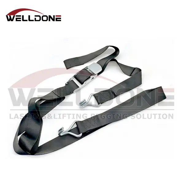 Internal box van strap with claw hook
