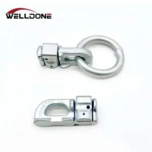 L track galvanized double stud fitting with ring