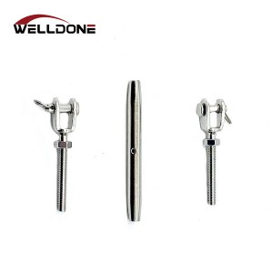 304 / 316 Stainless steel European Type Closed Body Pipe Jaw Jaw Turnbuckle
