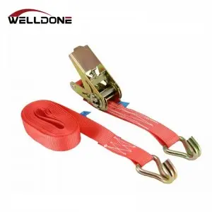 25MM 800KG Ratchet tie down strap with double J hook