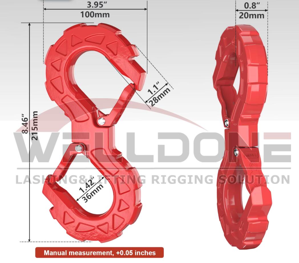 towing winch hook specification