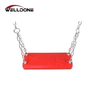Children Built in Steel Plate Hard Board Silicone Rubber Swing Seat With Chain
