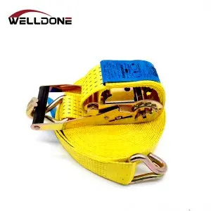2″ 50MM 5T Plastic Handle Ratchet Tie Down Strap with Double J hook EN12195-2