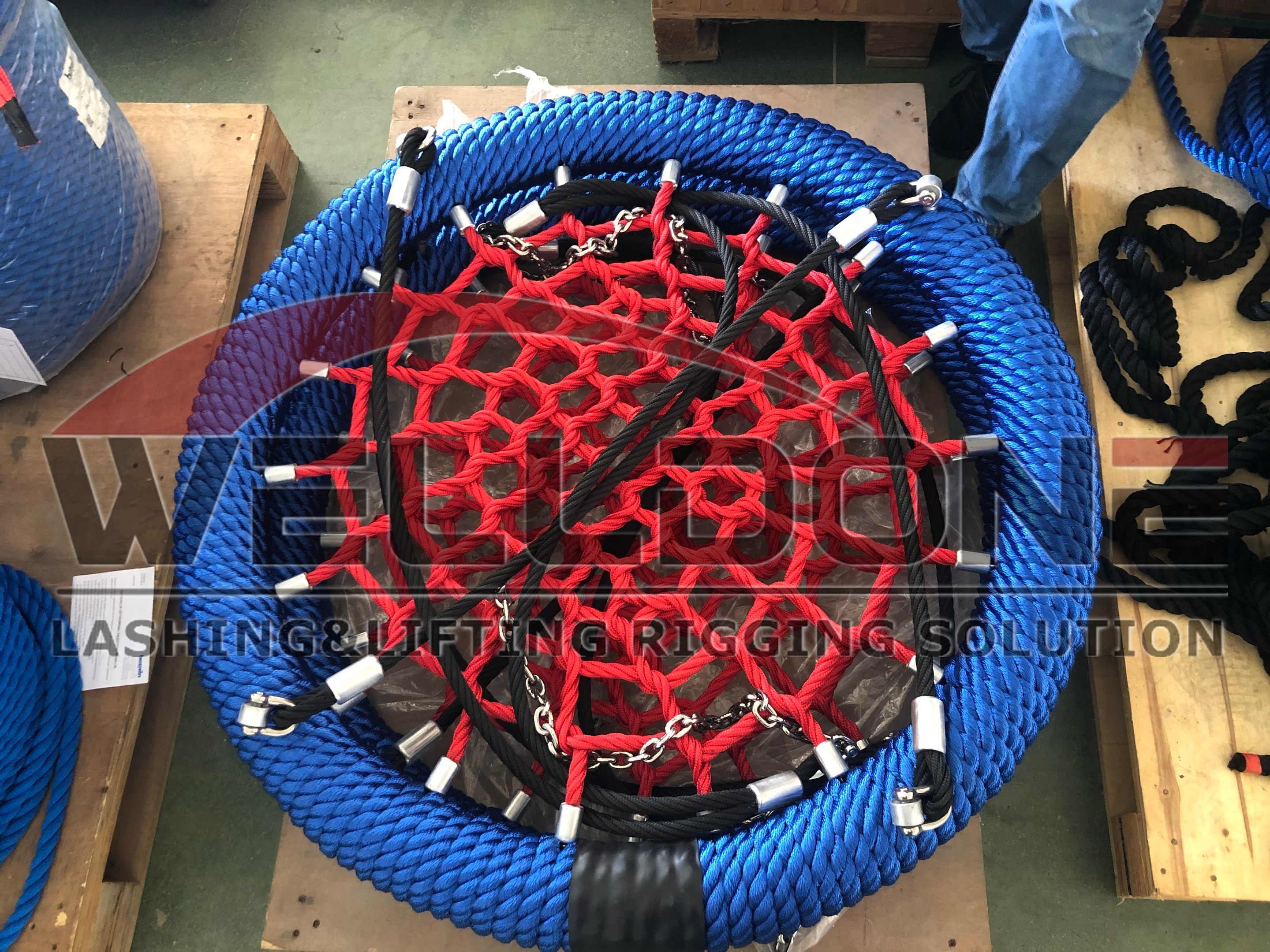 heavy duty steel core rope nest swing