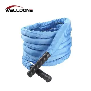 38MM 50MM Fitness GYM Strength Power Training Polyester Battle Rope with Protective Sleeve