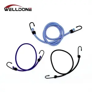 Round Elastic Stretch Luggage Rope Latex Bungee Cord with Hook