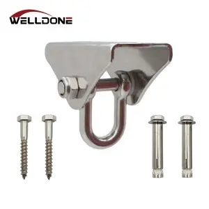 Stainless Steel 360 Degree Swivel Swing Hanger Rotating Ceiling Hanging Hook Kit for Hammock Sandbag Yoga