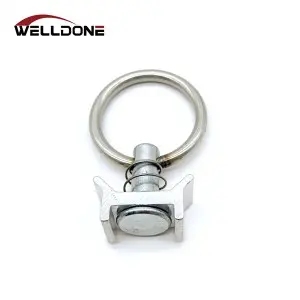 L track aluminum base single stud fitting with ring