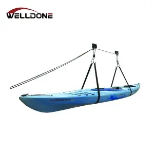 Kayak Hoist System Overhead Garage Lift Pulley for Kayak Canoe Bike Ladder Ceiling Storage
