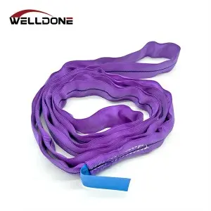 EN1492-2 WLL 1000KG 1T Polyester Endless Round Sling Safety Factor 7:1