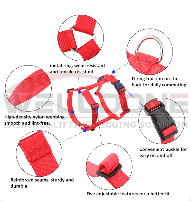 H style dog harness feature
