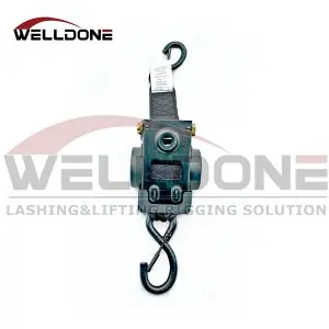 2″x10′ 45/50MM 3M Auto Ratcheting S Hook Retractable Ratchet Tie Down Strap with Damping