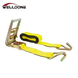 US Type 3″ Ratchet Tie Down Strap with Wire Double J Hook WLL 5400LBS