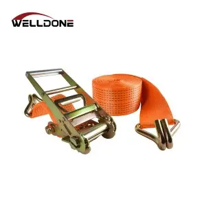 4″ 100MM 10T Ratchet Tie Down Strap with Double J hook EN12195-2