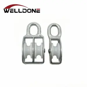 Zinc Alloy Die Cast Fixed Type Single Double Wheel Pulleys