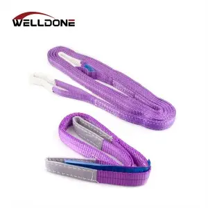 EN1492-1 WLL 1000KG 1T Polyester Flat Webbing Sling Safety Factor 7:1