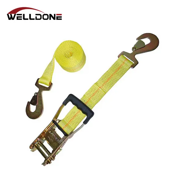 2inch car ratchet strap with flat snap hook