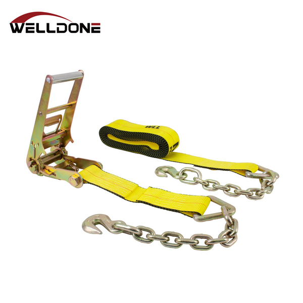 3inch ratchet strap with chain anchor