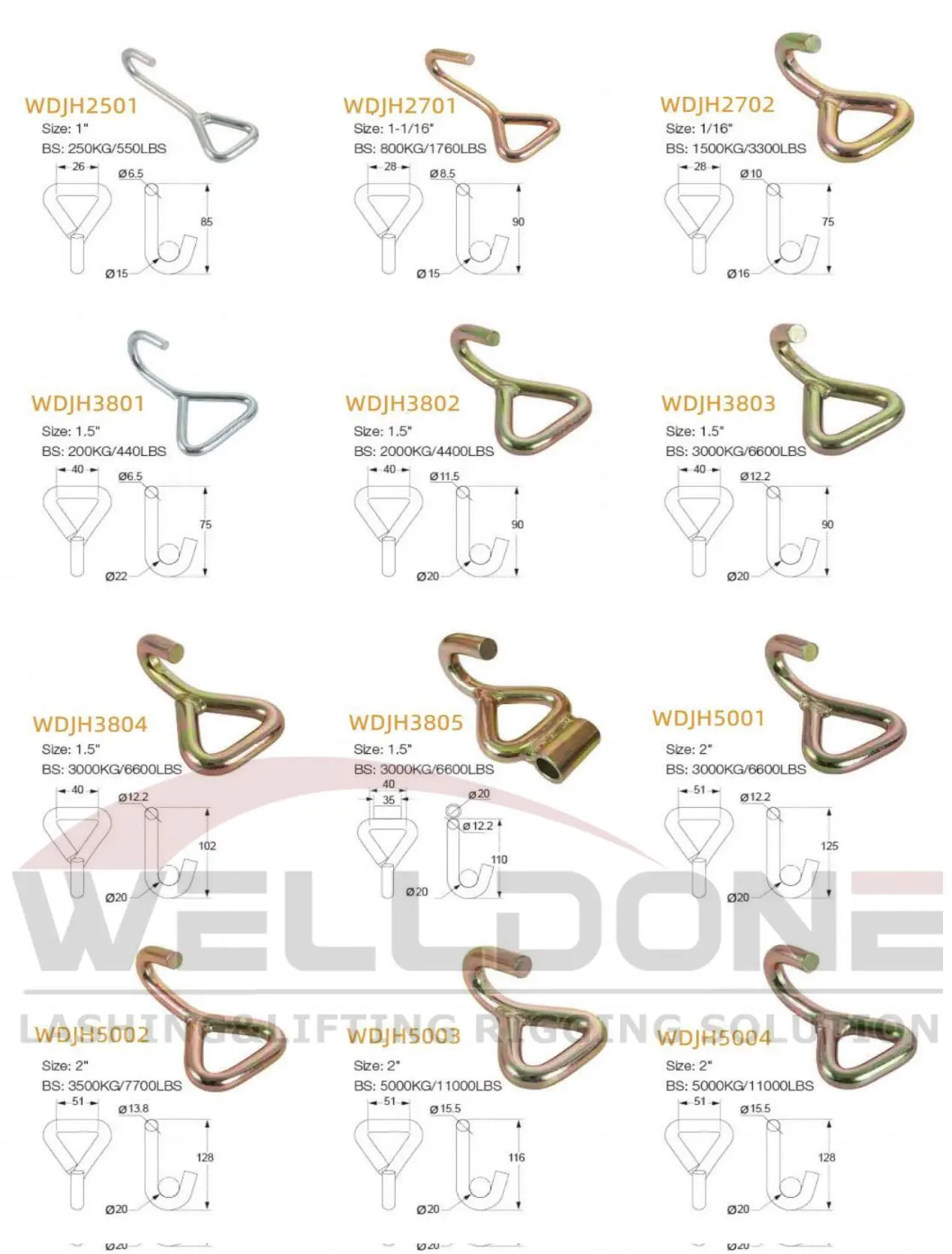 single J hook specification