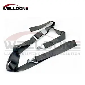 50MM Internal Box Van Strap Over Center Buckle Strap with Claw Double J Hook