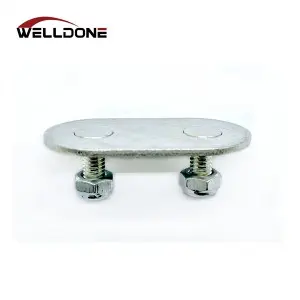 Curtainside truck zinc plated galvanized back fixing plate with nut for overcenter buckle strap