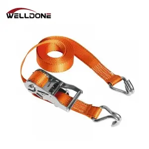 1.5″ 35MM 1.5T Stainless Steel Ratchet Tie Down Strap with double J hook