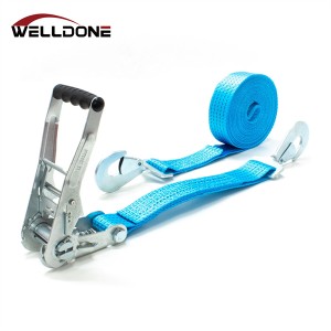 50MM 5T Ratchet Tie Down Strap with Flat / Twisted Snap Hook