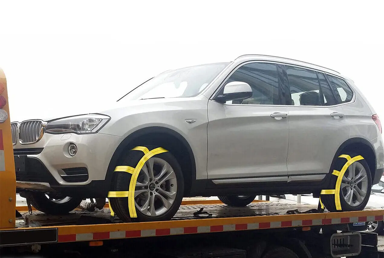 tow dolly strap application