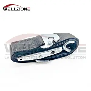 50MM Curtainside Internal Cargo Load Over Center Buckle Strap with Rave Hook and Snap Hook