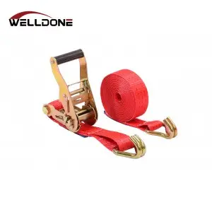 1.5″ 35MM 3T Plastic handle Ratchet Tie Down Strap with double J hook