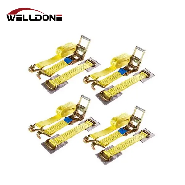 car wheel tie down with axle strap