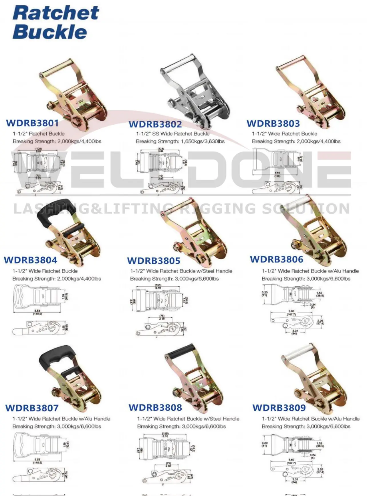 35MM ratchet buckle specification