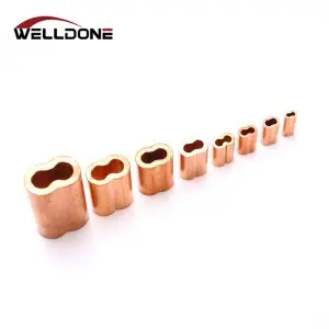 US type copper hourglass sleeve ferrule for wire rope sling
