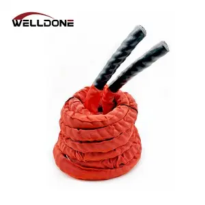 38MM 50MM Fitness GYM Strength Power Training Polyester Battle Rope with Protective Sleeve