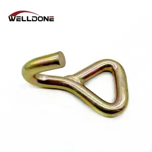 1″ / 1.5″ / 2″ Galvanized Single J Wire Hook for Tie Down Strap