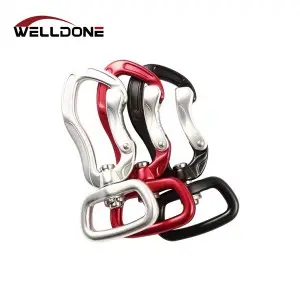 Multifunction 5KN / 12KN / 25KN Aviation Aluminum Screw / Wire Locking Carabiner