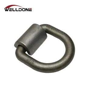 Trailer heavy duty forged weld on D ring with wrap